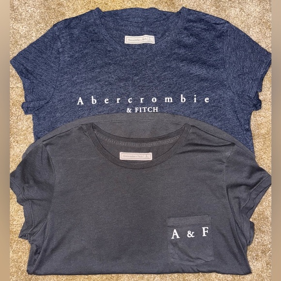 Abercrombie & Fitch Navy and Charcoal Tees (2) - Picture 1 of 10
